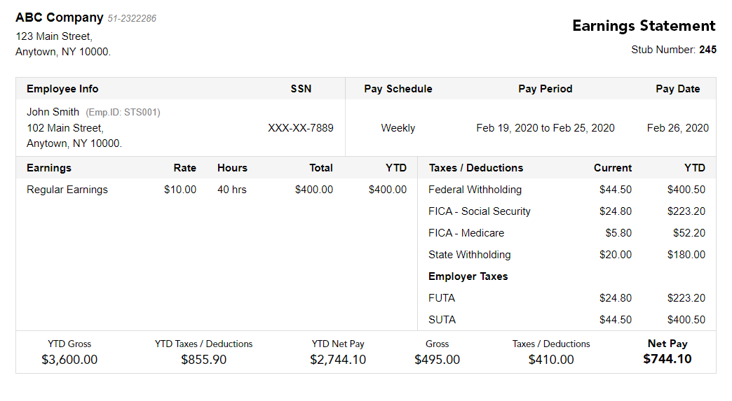 Free-White-paystub-template