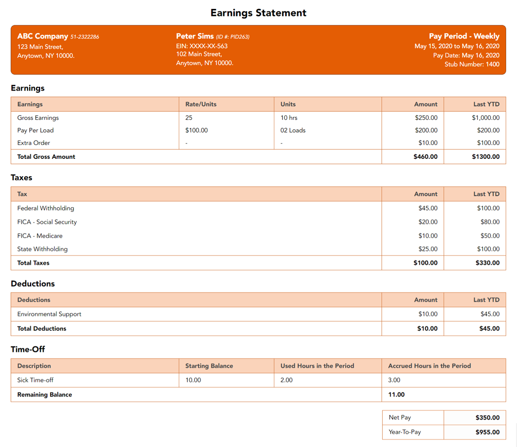 Free-tangerine-paystub-template