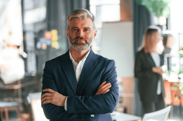 Business owner standing in an office